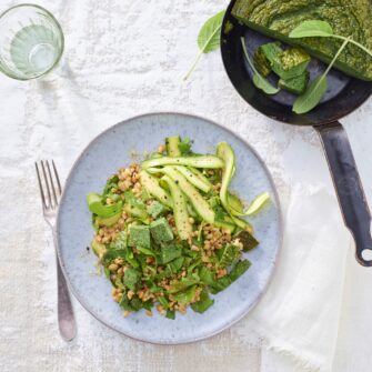 Farro monococco con frittata verde