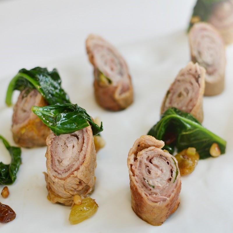 Involtini di carne di vitello con prosciutto crudo Sale&Pepe