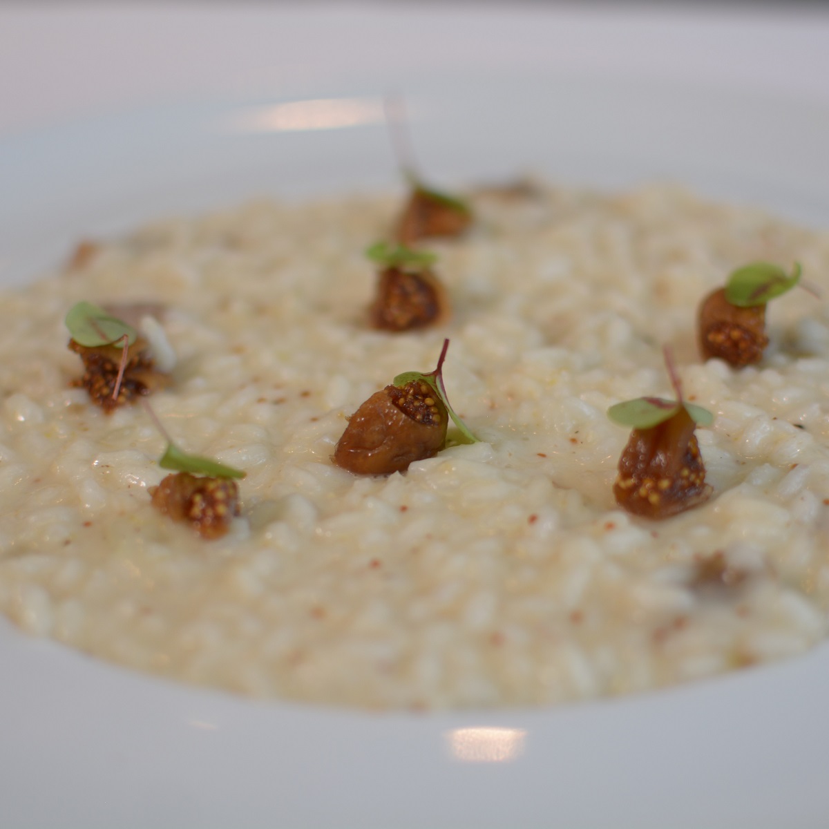 Riso Carnaroli con pere Abate, Caciocavallo e fichi secchi Sale&Pepe