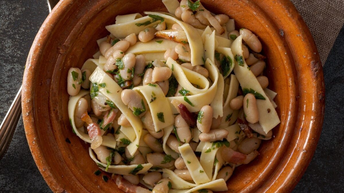 Pappafuocchie con i fagioli cannellini di Atina