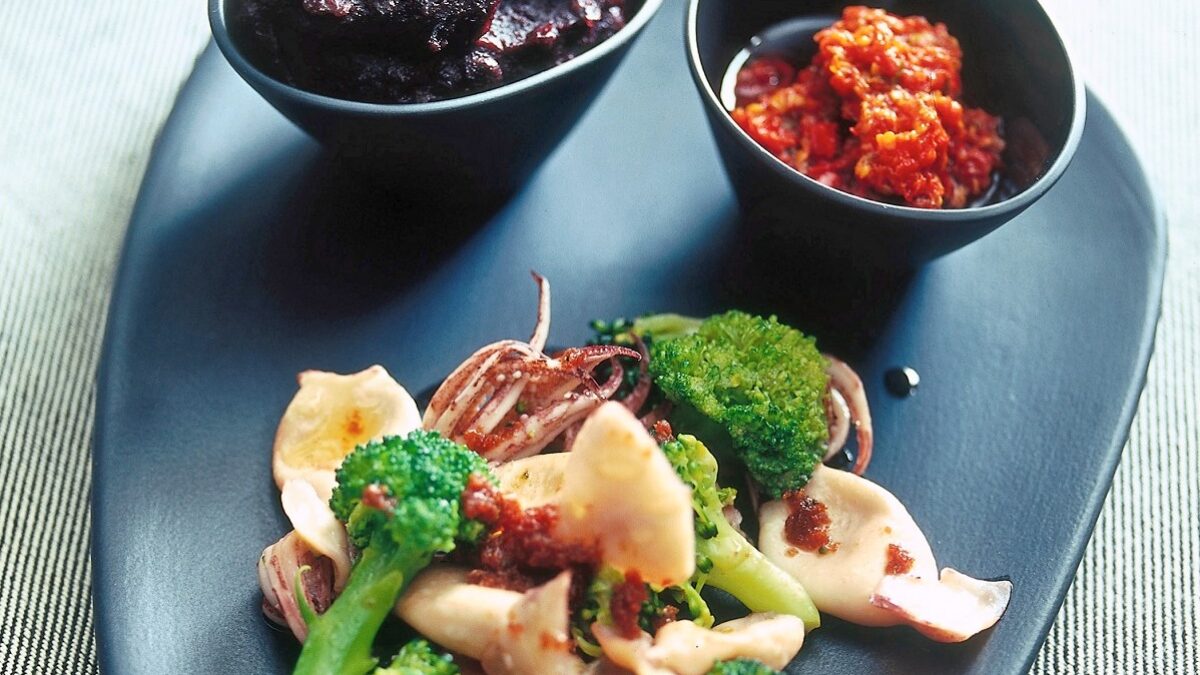 Polenta nera con totanetti