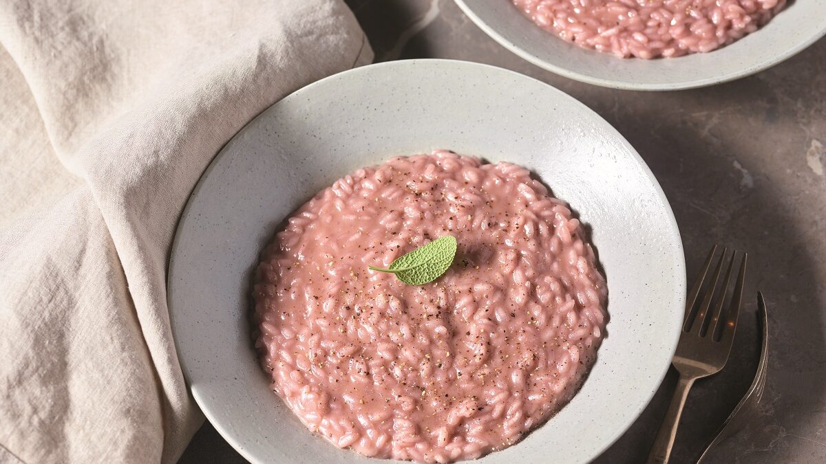 Risotto all’Amarone e grana padano