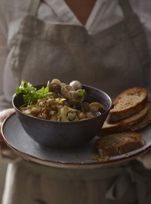 Ceci con le vongole e il finocchio