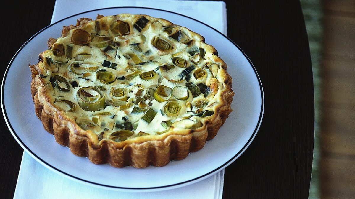 Quiche di porri e ricotta con pecorino