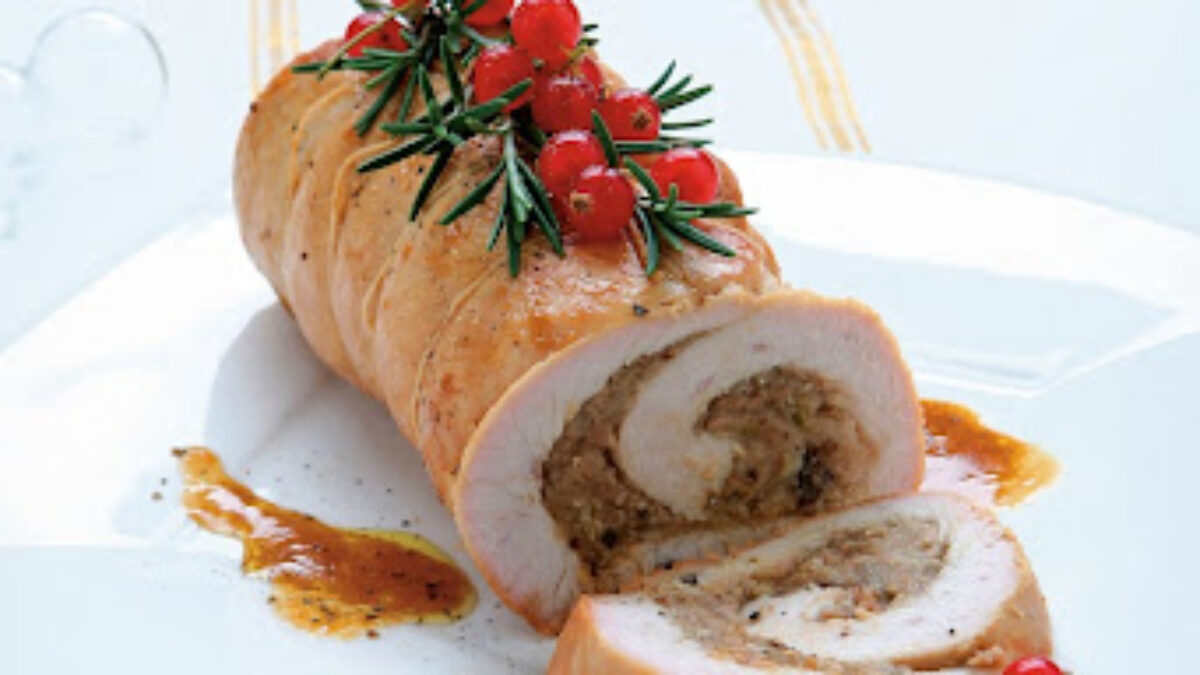 Rollata di tacchino con castagne