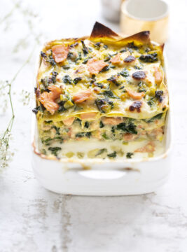 LASAGNE CON ORTAGGI E SALMONE FRESCO AFFUMICATO