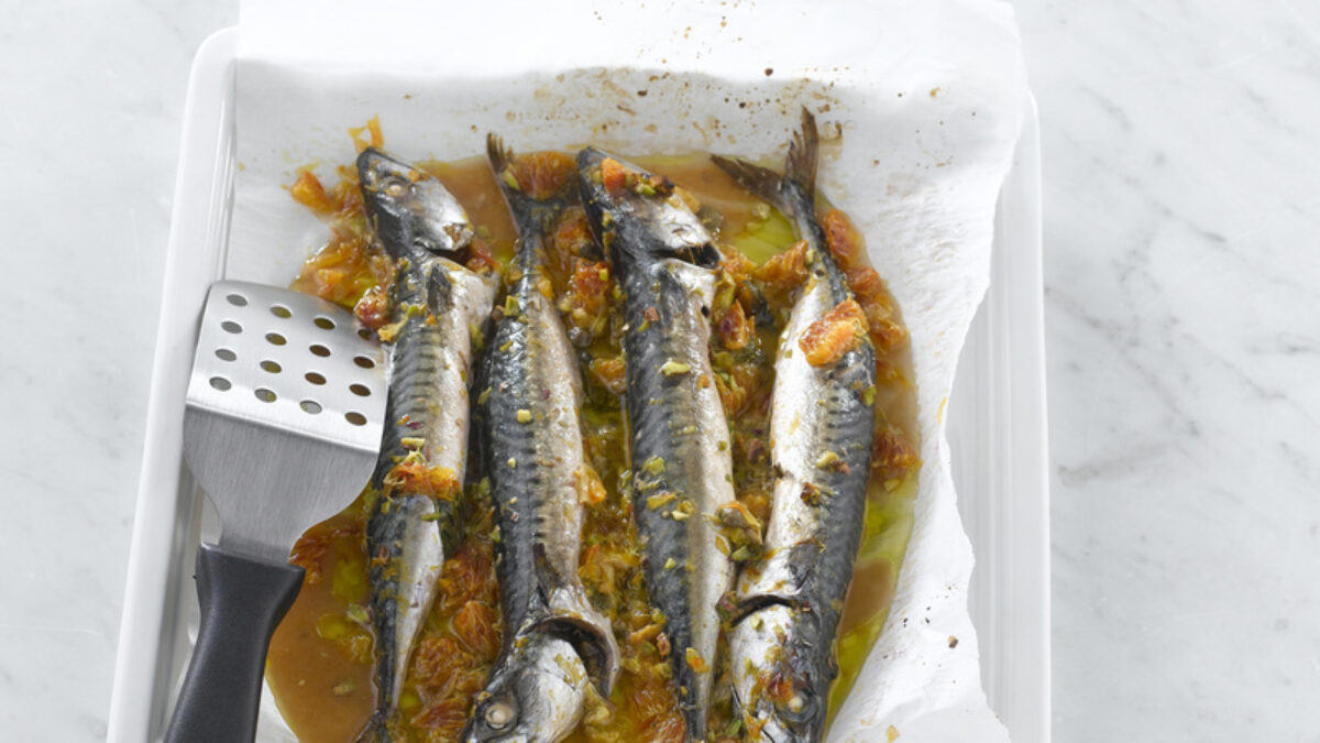 Sgombri al pesto di arancia