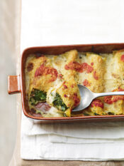 Crespelle con ricotta di tofu e spinaci