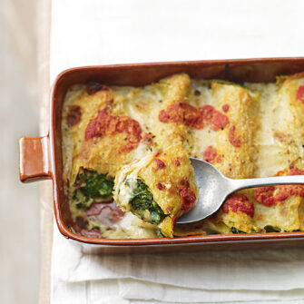 Crespelle con ricotta di tofu e spinaci