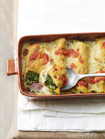 Crespelle con ricotta di tofu e spinaci