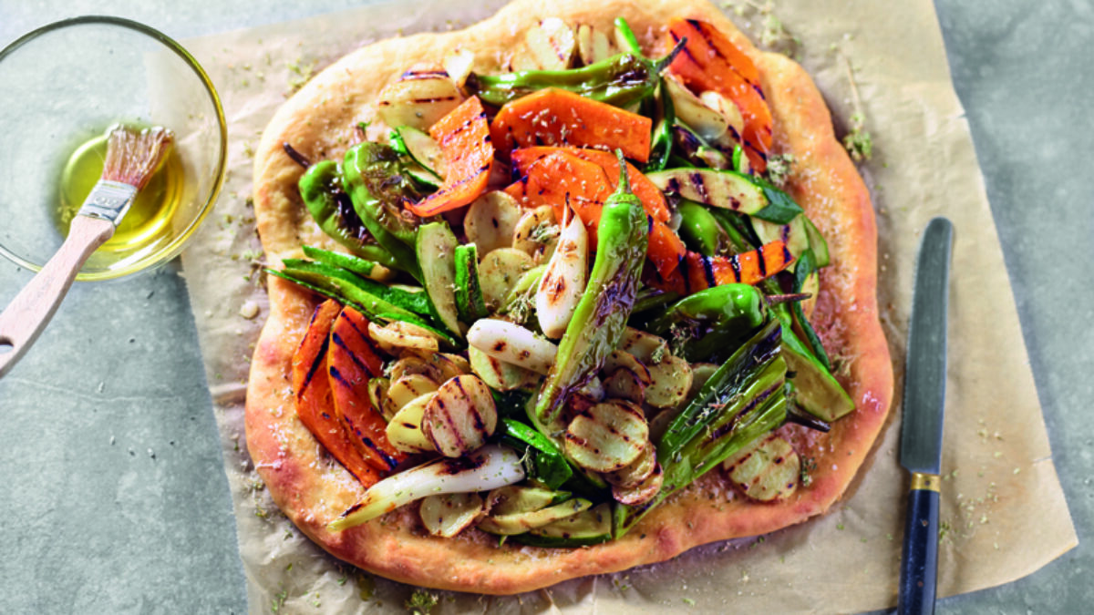 Schiacciata con verdure alla piastra
