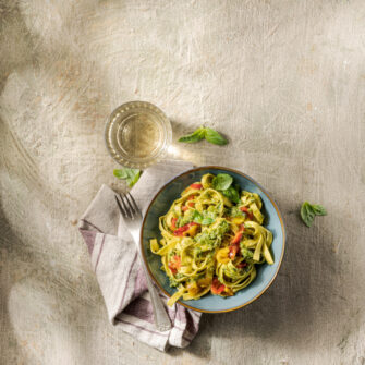 tagliatelle al pesto ligure