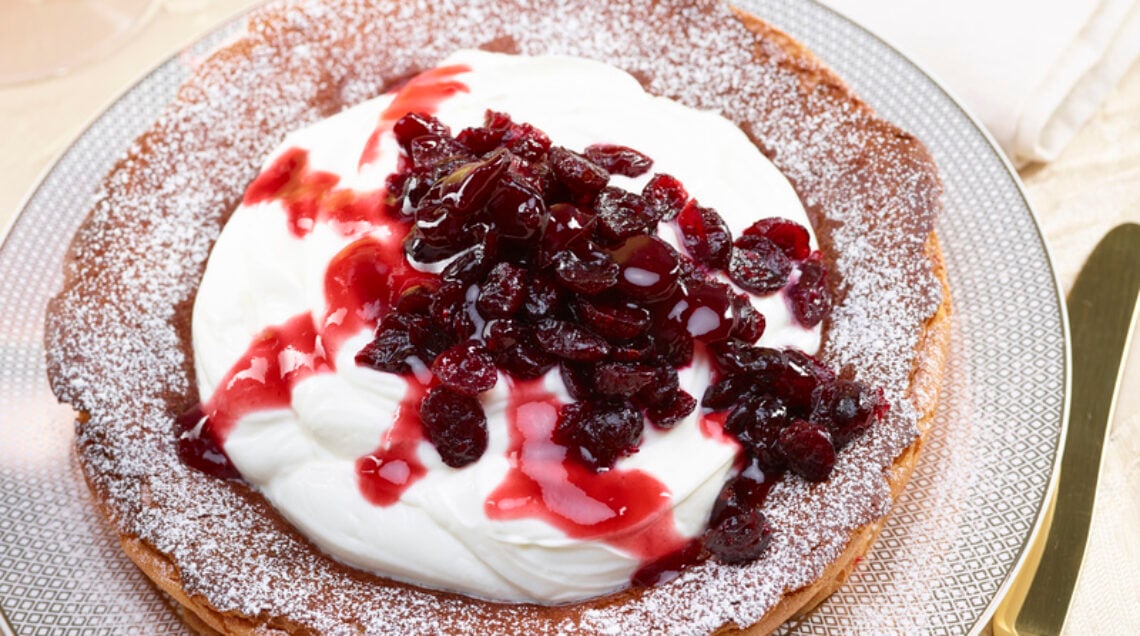 Torta allo yogurt con cranberries
