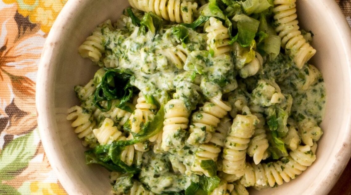 Fusilli in crema verde