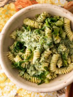 Fusilli in crema verde