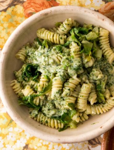 Fusilli in crema verde