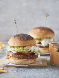 hamburger pomodoro e stracciatella