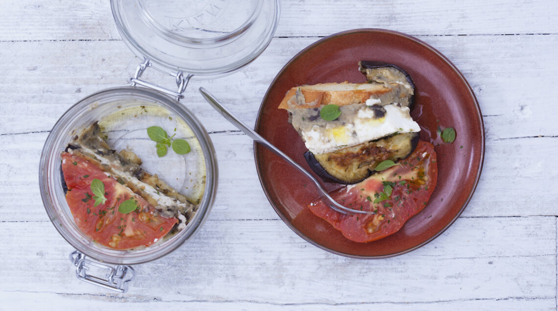 flan di melanzane e ricotta