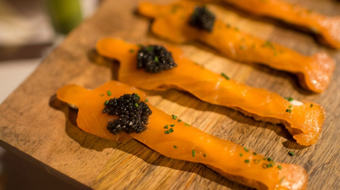 oscars ball -food-salmon w/ caviar
