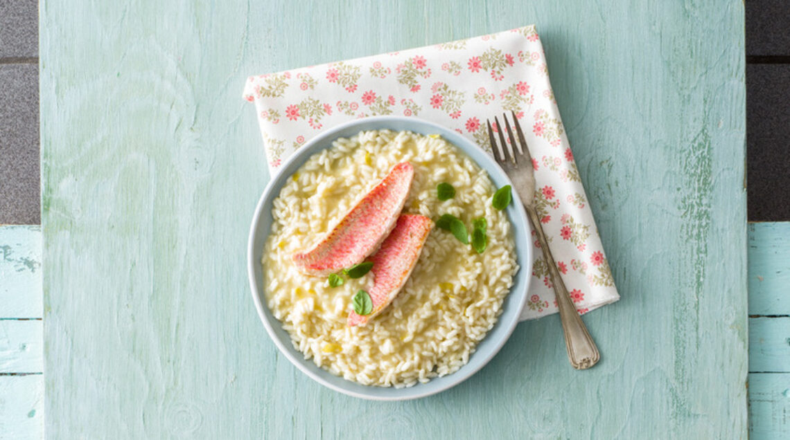 Risotto con filetti di triglia