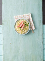 Risotto con filetti di triglia