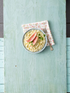 Risotto con filetti di triglia