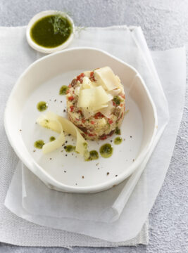 tartare con emmentaler