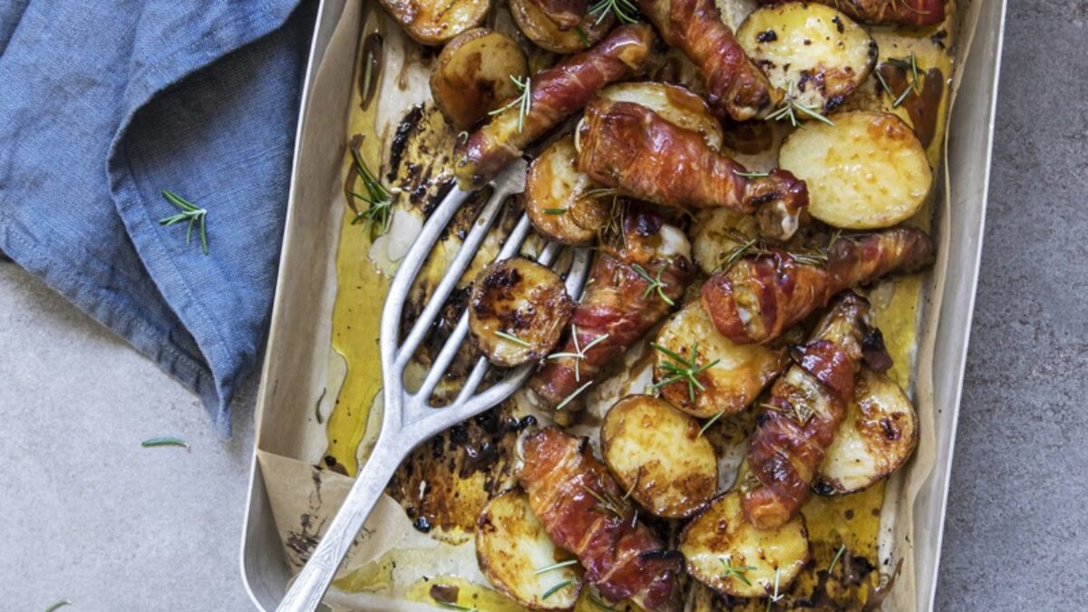 Alette di pollo con bacon in agrodolce