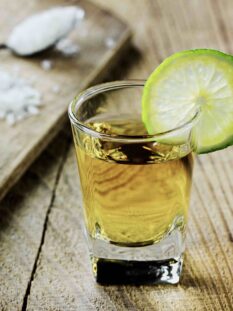TEQUILA Shot with lime and salt COVER