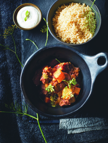 Tajine di campanello con salsa allo yogurt