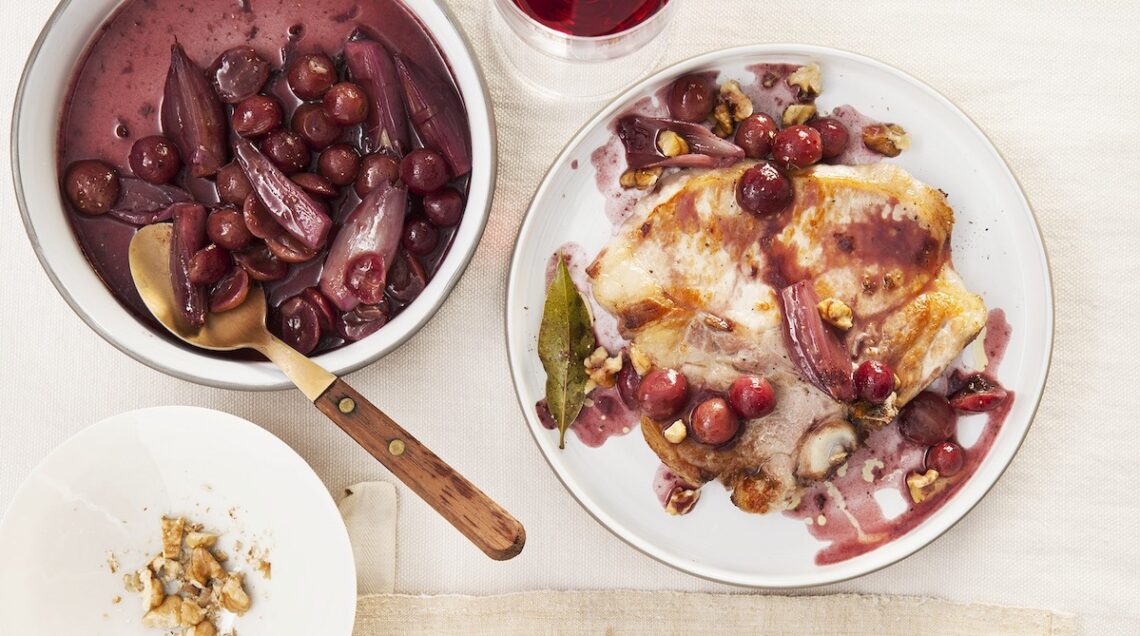 braciole Con uva e noci al vino rosso