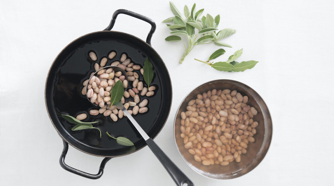 pasta e fagioli con fagioli secchi