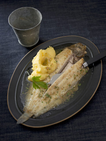 Sogliola alla mugnaia con crema di polenta