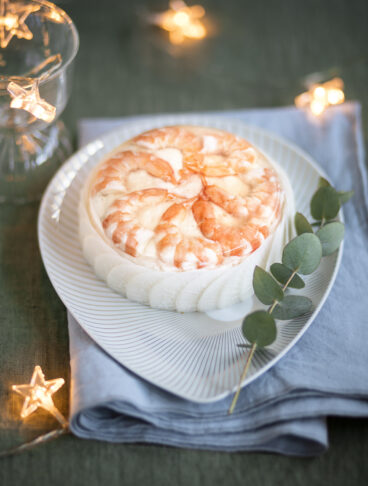 Charlotte salata agli scampi