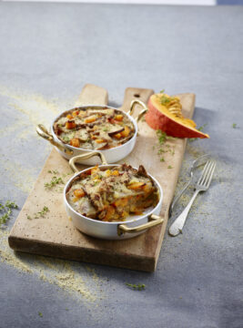 Lasagne di lenticchie ripiene di zucca