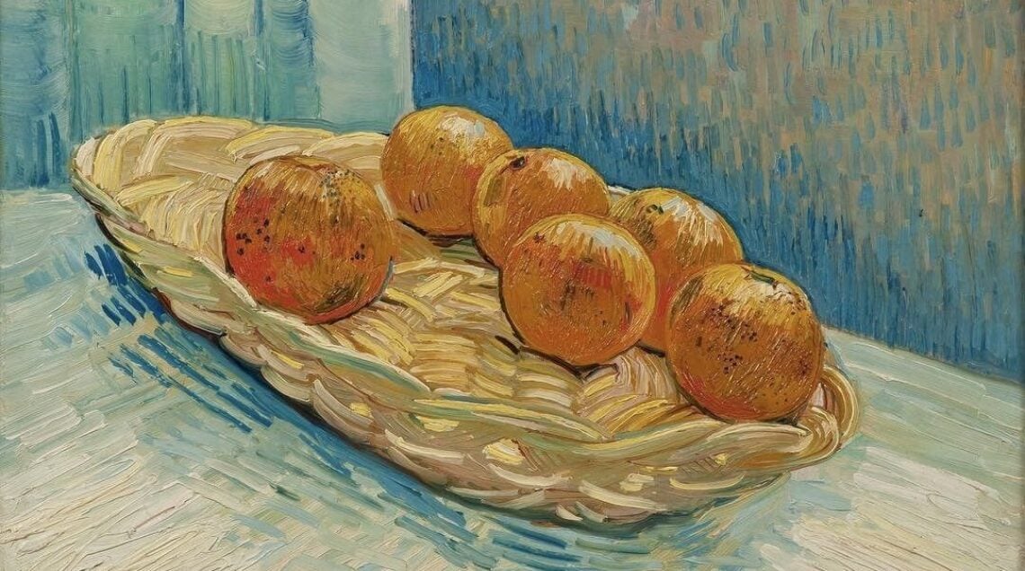 Vincent van Gogh - Natura morta con cesta e sei arance, 1888