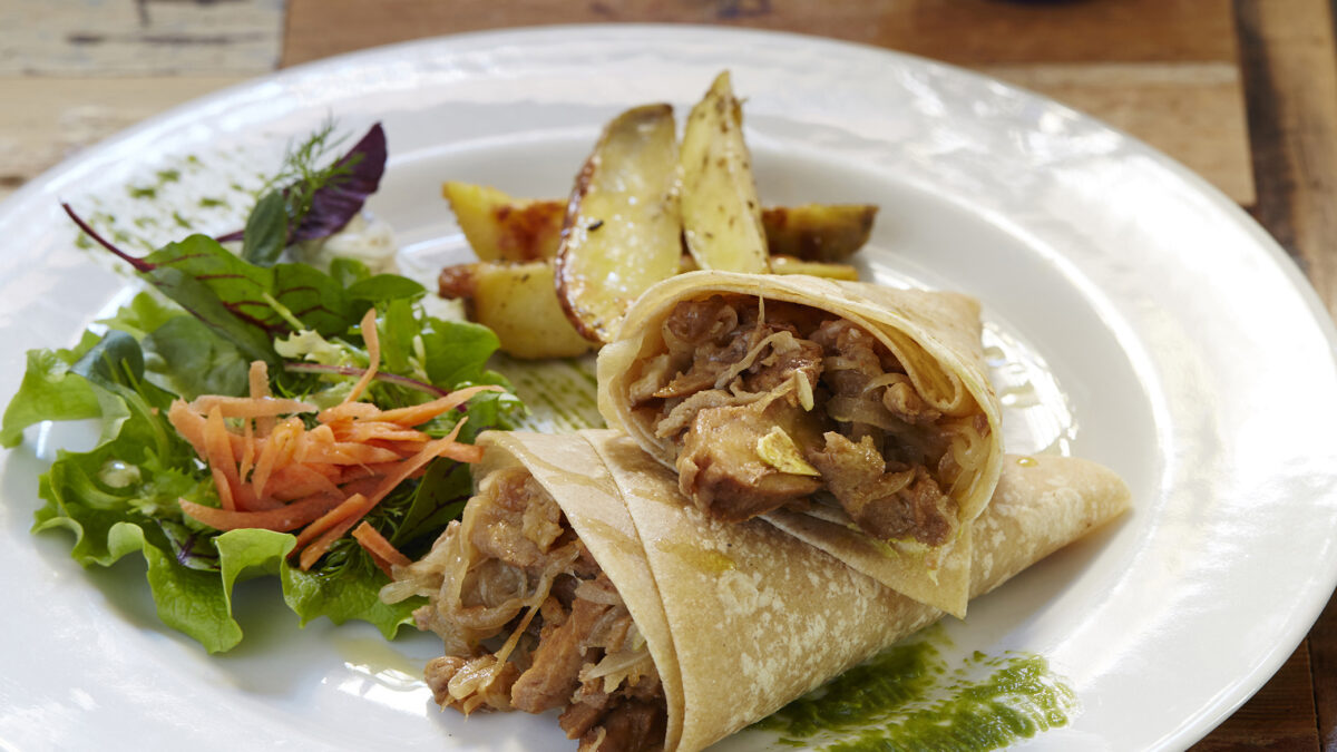 Kebab di seitan e cipolle con maionese vegetale