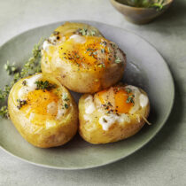 Patate ripiene con tuorlo morbido