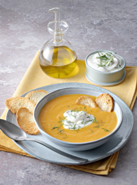 Vellutata di sedano rapa e patata dolce