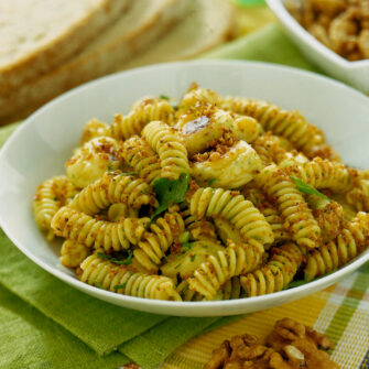 Fusilli e polpettine di ricotta