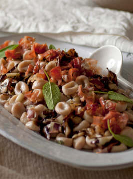 Gnocchi di ricotta alla cannella con radicchio e speck