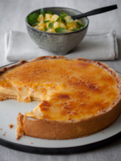 Crostata al lime e arancia caramellata