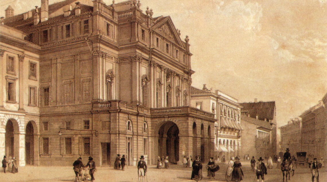 XIX_century_print,_Piazza_della_Scala,_Milano