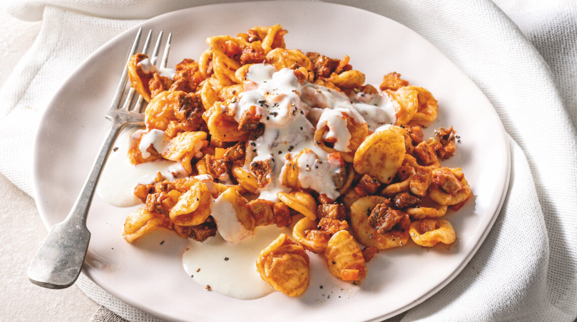 Orecchiette baresi con fonduta di canestrato