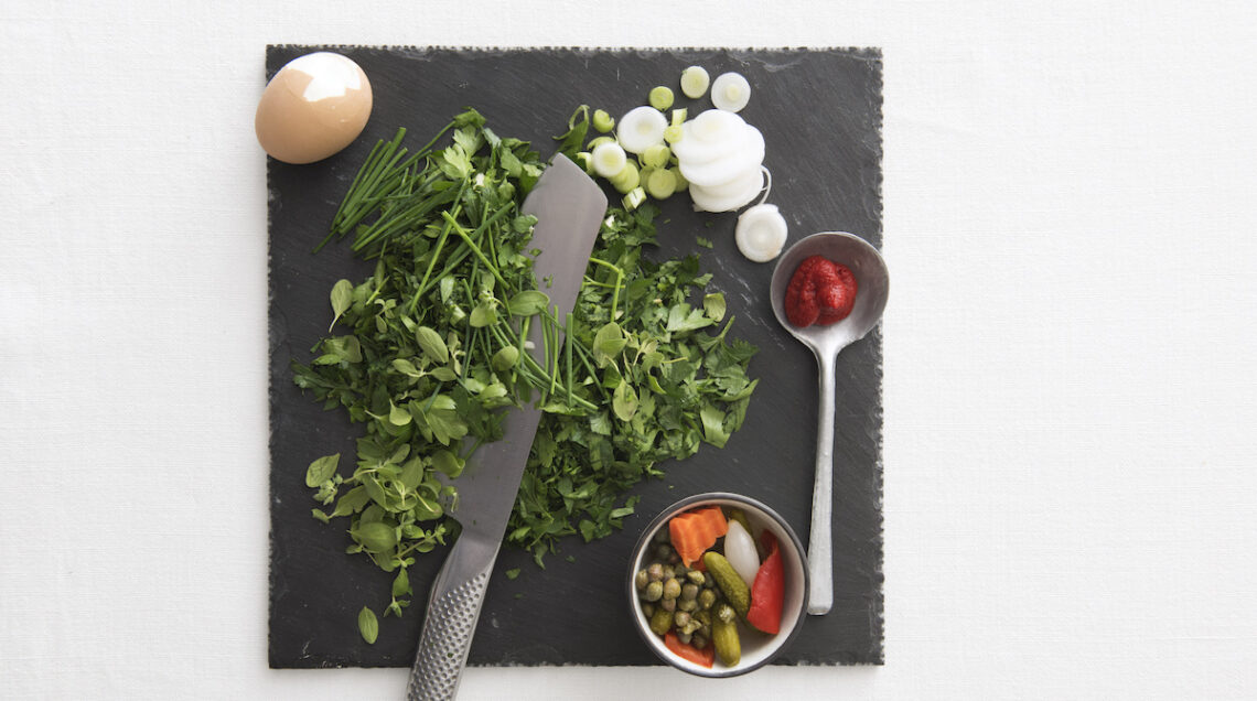 salsa verde con pomodoro