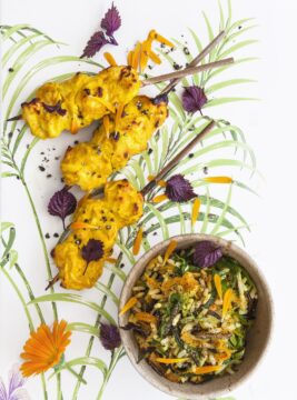 POLLO ALLO YOGURT E SPEZIE CON PILAF DI RISO SELVAGGIO