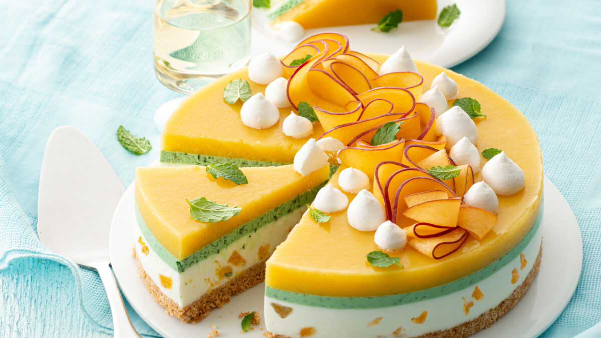 Cheesecake menta e yogurt greco