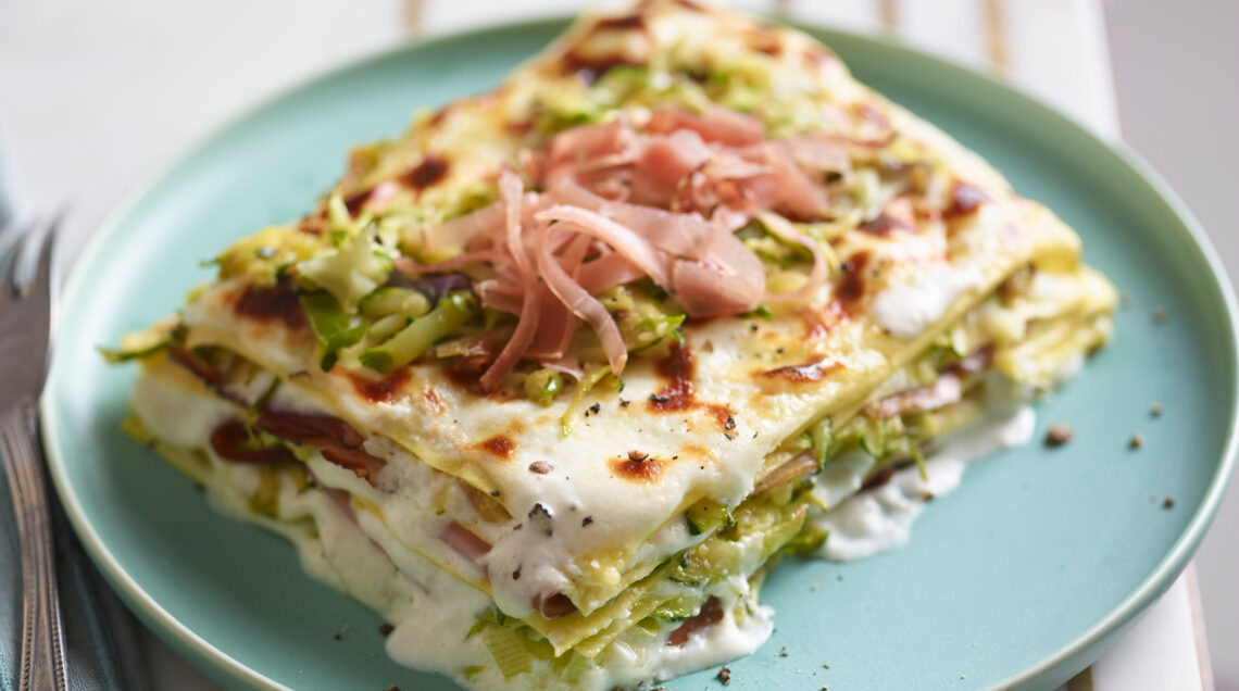 le lasagne con speck e zucchine