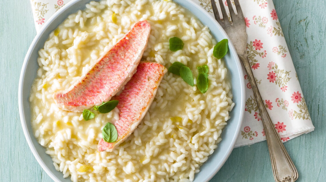 Risotto con filetti di triglia