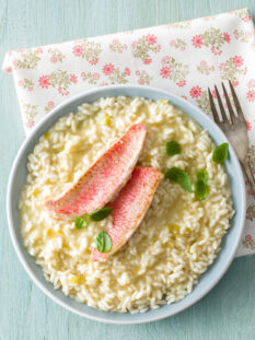 Risotto con filetti di triglia